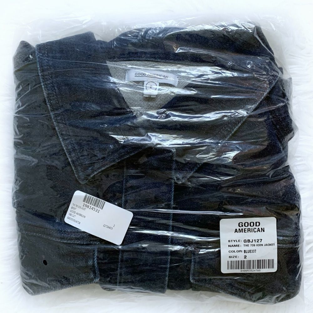 GOOD AMERICAN Cropped Denim Jacket! - Picture 6 of 7